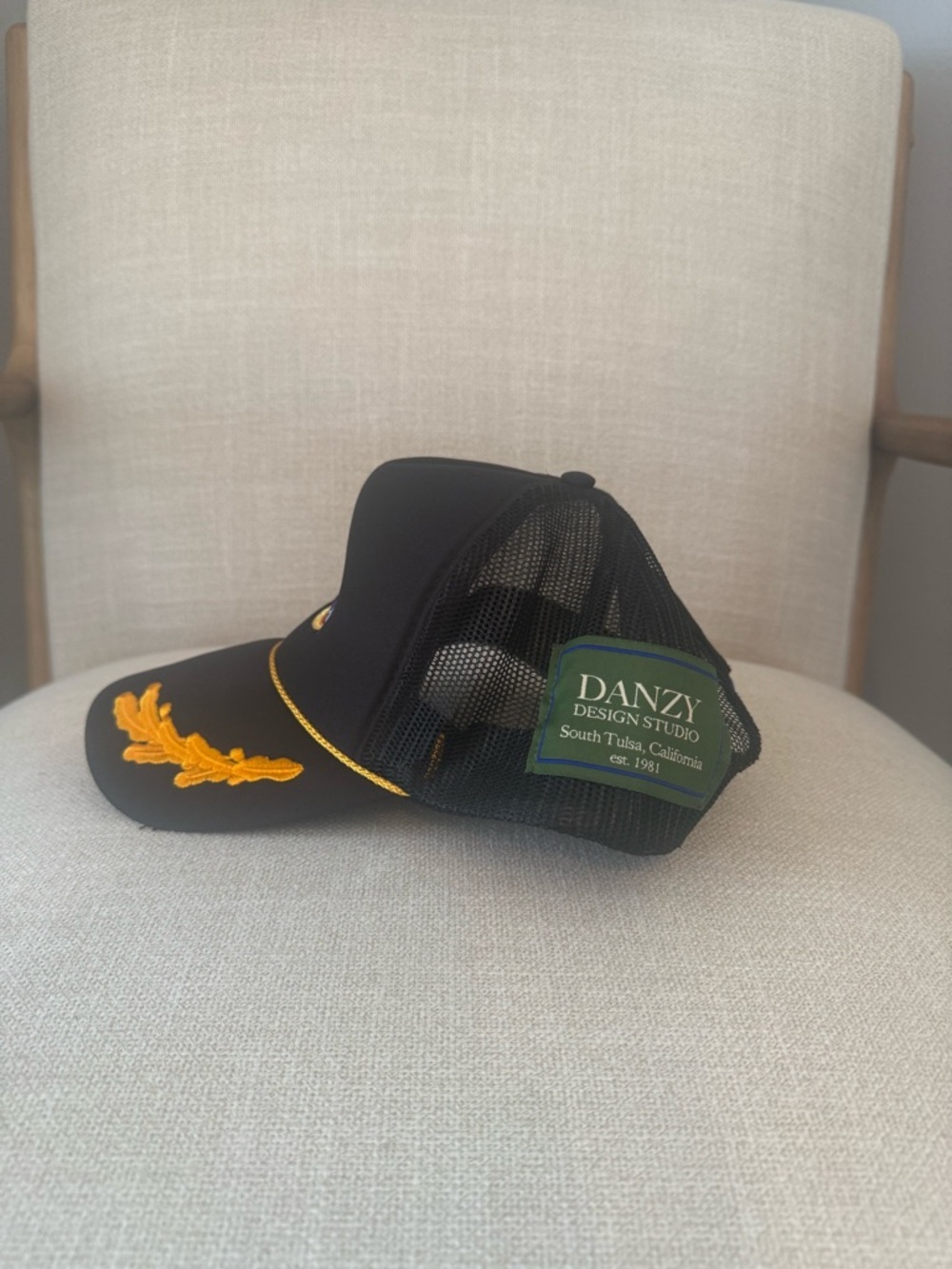 Danzy Black Logo Trucker Hat - Picture 3 of 7